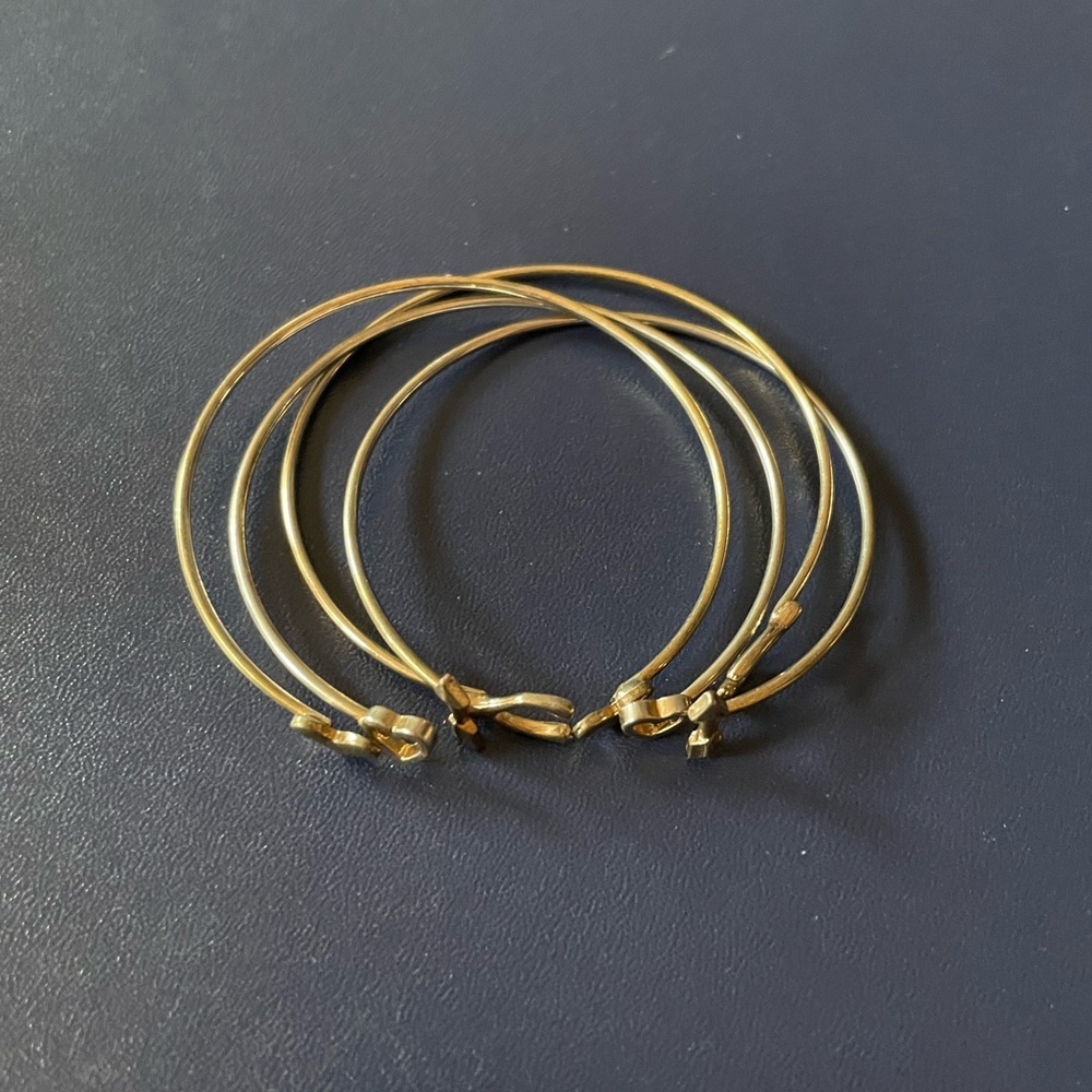 Stackable Gold Bangles - Picture 3 of 8